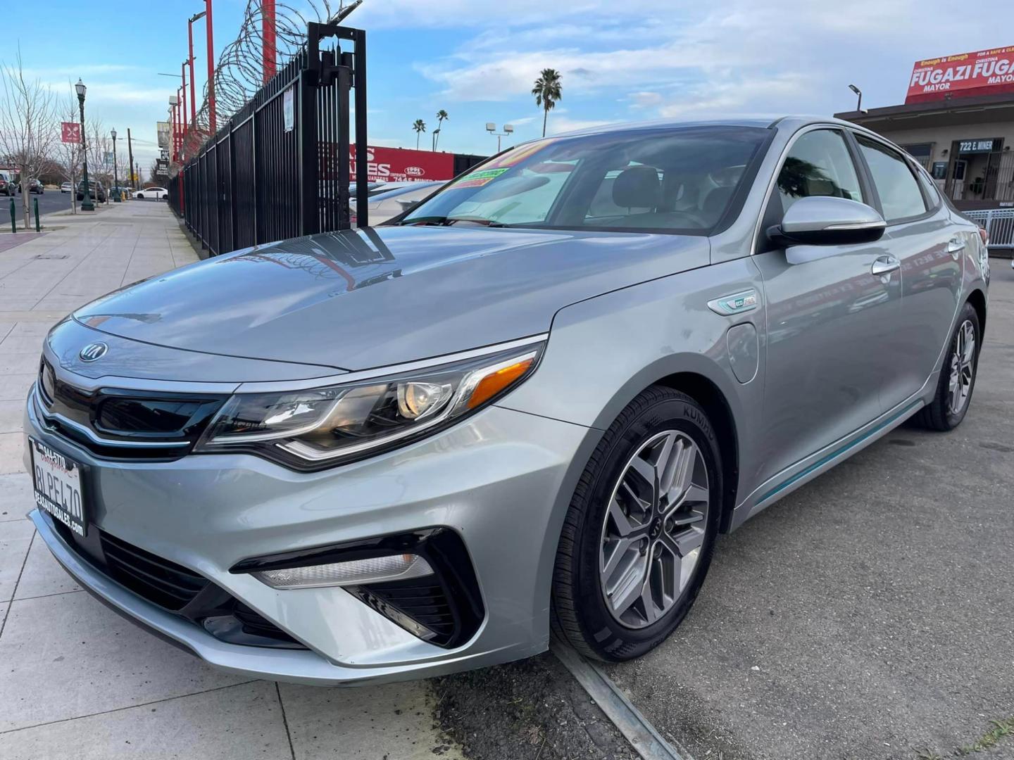 2020 GRAY /BLACK Kia Optima Hybrid (KNAGV4LD3L5) , located at 744 E Miner Ave, Stockton, CA, 95202, (209) 944-5770, 37.956863, -121.282082 - PLUS TAXES AND FEES - Photo#3